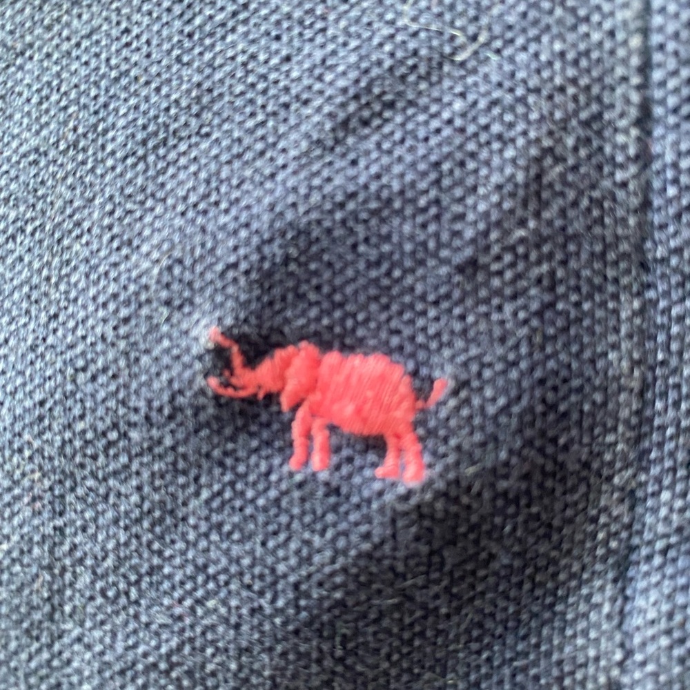 FREE J Crew Critters RARE Pink Elephant Polo Navy
